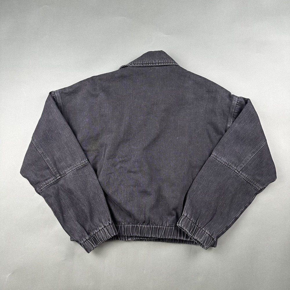 Baevely Böhme Women's Black Denim Light Wash Size Medium Collared Jacket - Picture 12 of 12